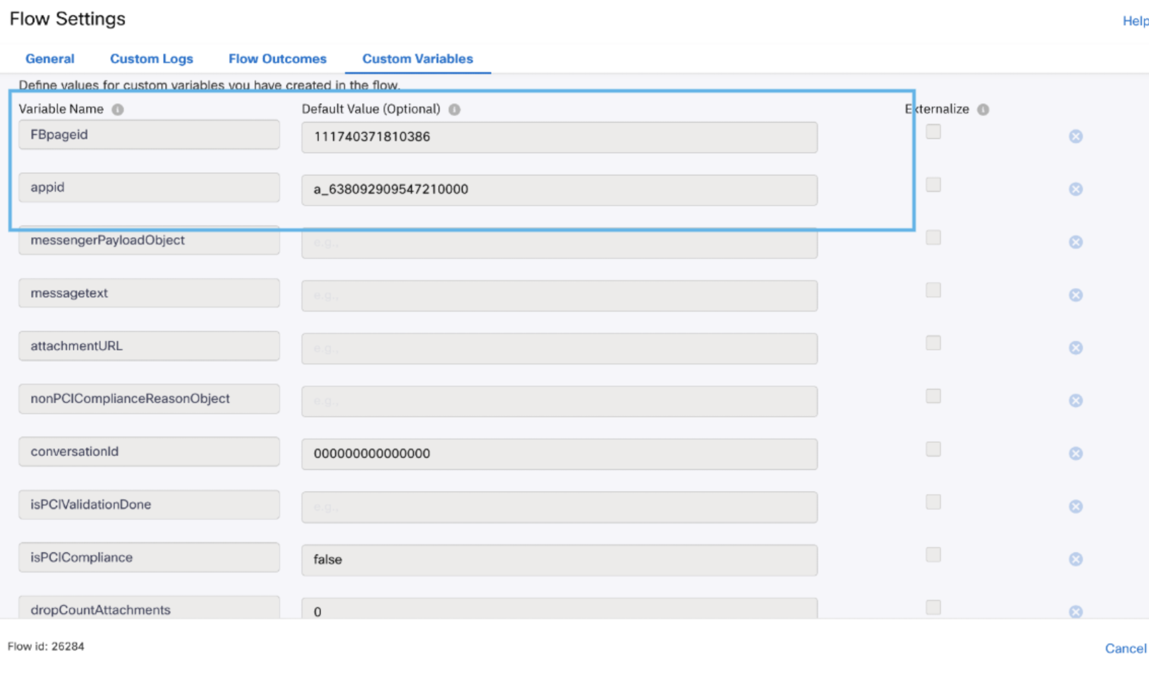 Custom Variables