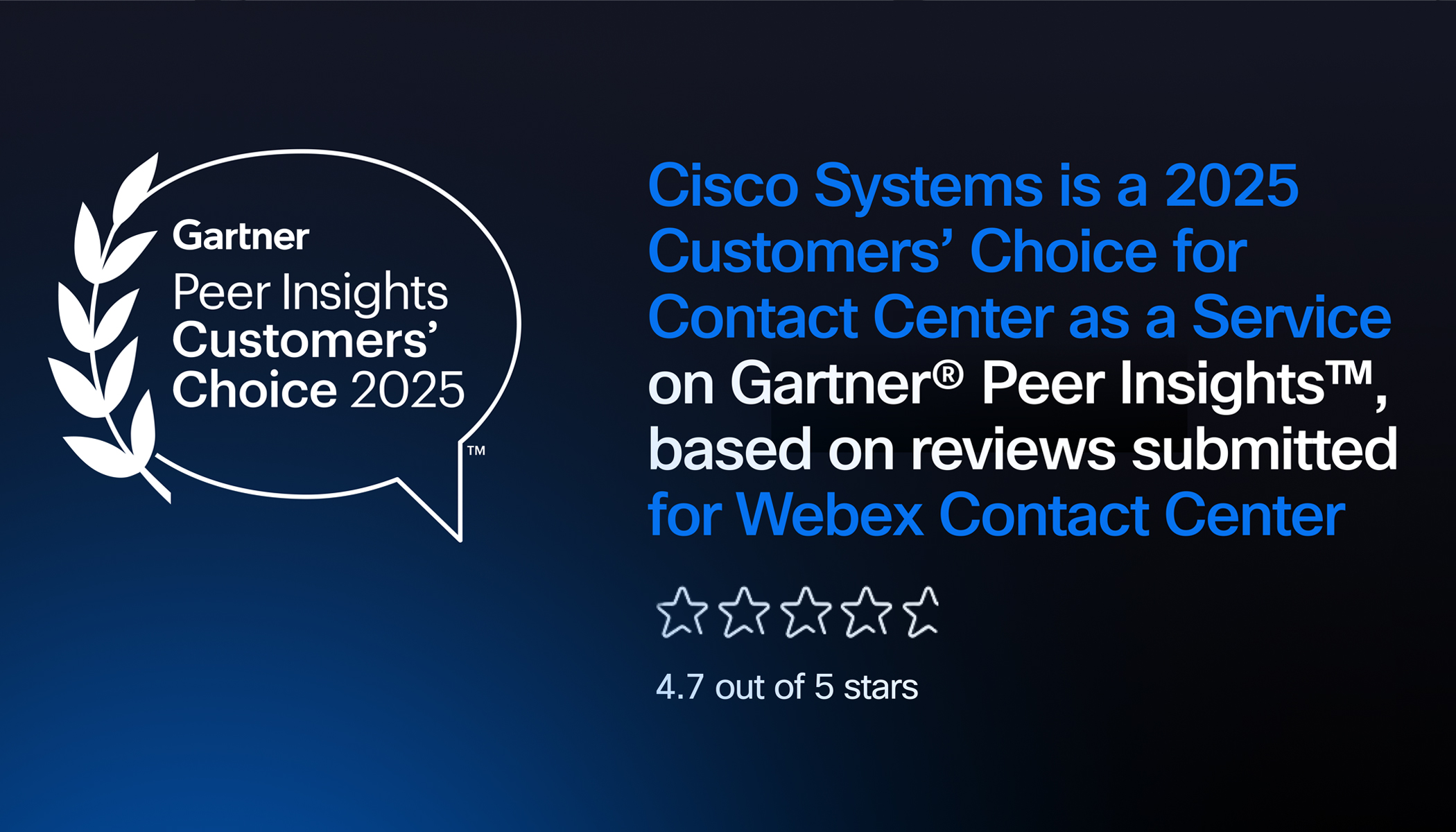 Webex Gartner award badge